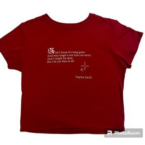 Taylor Swift All Too Well crop top size M